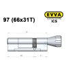 Цилиндр EVVA ICS 97 мм (66x31T), с тумблером