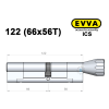 Циліндр EVVA ICS 122 мм (66x56T), з тумблером
