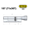 Цилиндр EVVA ICS 107 мм (71x36T), с тумблером
