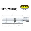 Цилиндр EVVA ICS 117 мм (71x46T), с тумблером