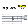 Циліндр EVVA ICS 127 мм (71x56T), з тумблером