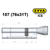 Циліндр EVVA ICS 107 мм (76x31T), з тумблером