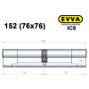 Циліндр EVVA ICS 152 мм (76x76), ключ-ключ