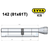 Циліндр EVVA ICS 142 мм (81x61T), з тумблером