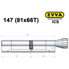 Цилиндр EVVA ICS 147 мм (81x66T), с тумблером
