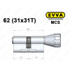 Цилиндр EVVA MCS 62 мм (31x31T), с тумблером
