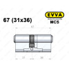 Цилиндр EVVA MCS 67 мм (31x36), ключ-ключ