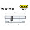 Циліндр EVVA MCS 97 мм (31x66), ключ-ключ