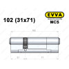 Цилиндр EVVA MCS 102 мм (31x71), ключ-ключ