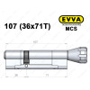 Цилиндр EVVA MCS 107 мм (36x71T), с тумблером