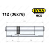 Цилиндр EVVA MCS 112 мм (36x76), ключ-ключ