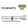 Цилиндр EVVA MCS 112 мм (61x51T), с тумблером