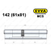 Цилиндр EVVA MCS 142 мм (61x81), ключ-ключ