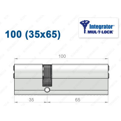 Циліндр Mul-T-Lock Integrator ключ-ключ 100 мм (35х65)