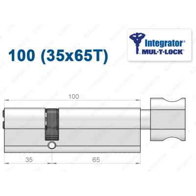 Циліндр Mul-T-Lock Integrator ключ-тумблер 100 мм (35x65T)