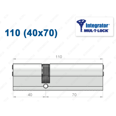 Циліндр Mul-T-Lock Integrator ключ-ключ 110 мм (40x70)