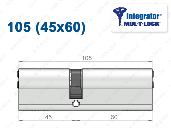 Циліндр Mul-T-Lock Integrator ключ-ключ 105 мм (45x60)