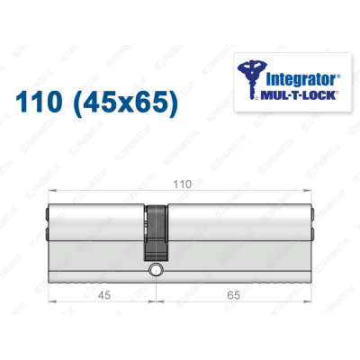 Цилиндр Mul-T-Lock Integrator ключ-ключ 110 мм (45x65)