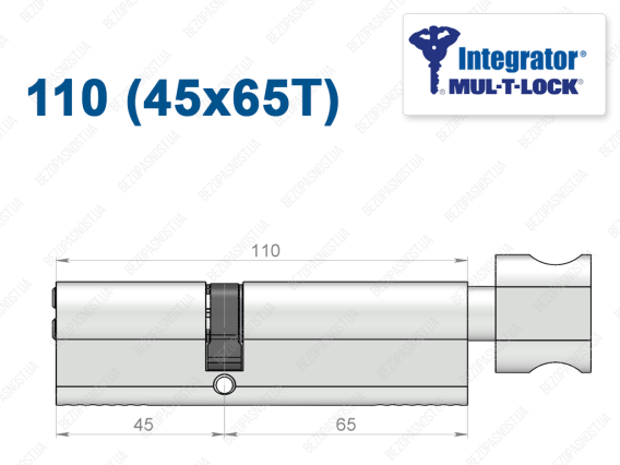 Цилиндр Mul-T-Lock Integrator ключ-тумблер 110 мм (45x65T)