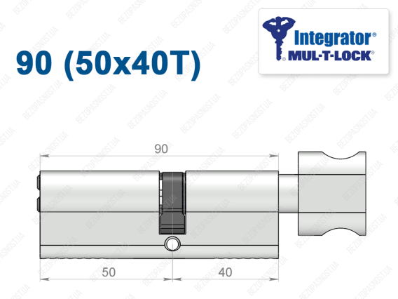 Циліндр Mul-T-Lock Integrator ключ-тумблер 90 мм (50x40T)