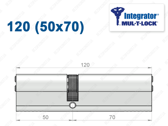 Цилиндр Mul-T-Lock Integrator ключ-ключ 120 мм (50x70)