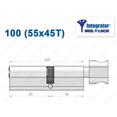 Циліндр Mul-T-Lock Integrator ключ-тумблер 100 мм (55x45T)