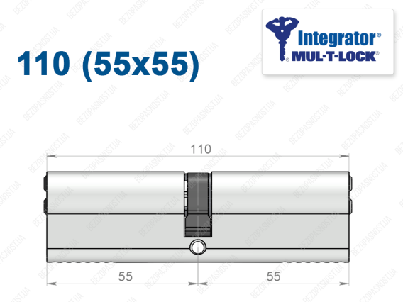 Цилиндр Mul-T-Lock Integrator ключ-ключ 110 мм (55x55)