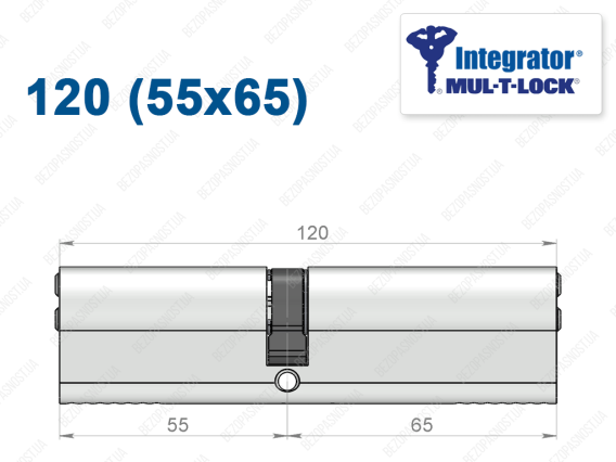 Цилиндр Mul-T-Lock Integrator ключ-ключ 120 мм (55x65)