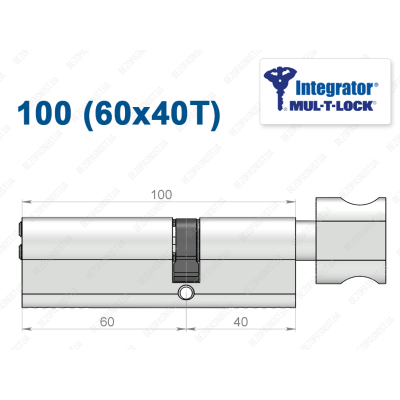 Циліндр Mul-T-Lock Integrator ключ-тумблер 100 мм (60x40T)
