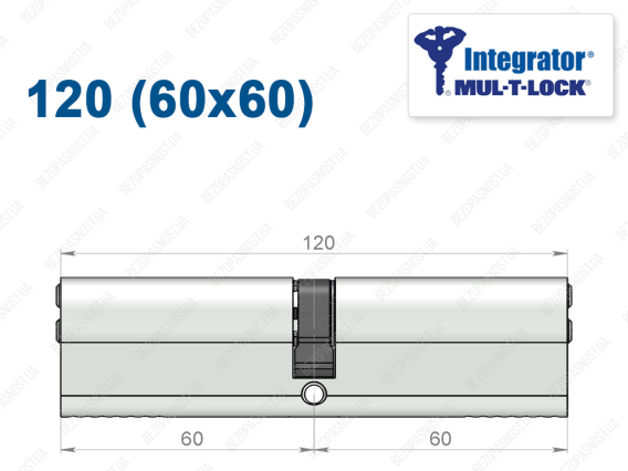 Цилиндр Mul-T-Lock Integrator ключ-ключ 120 мм (60x60)