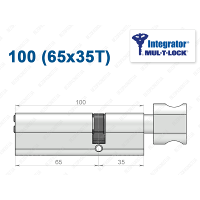 Циліндр Mul-T-Lock Integrator ключ-тумблер 100 мм (65x35T)