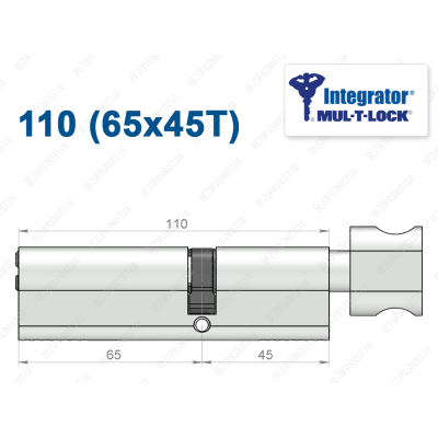Цилиндр Mul-T-Lock Integrator ключ-тумблер 110 мм (65x45T)
