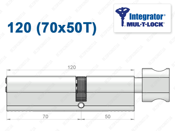 Циліндр Mul-T-Lock Integrator ключ-тумблер 120 мм (70x50T)
