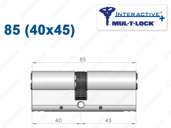 Циліндр Mul-T-Lock Interactive+ ключ-ключ 85 мм (40x45)