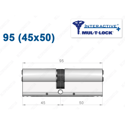 Цилиндр Mul-T-Lock Interactive+ ключ-ключ 95 мм (45x50)
