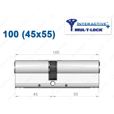 Цилиндр Mul-T-Lock Interactive+ ключ-ключ 100 мм (45x55)
