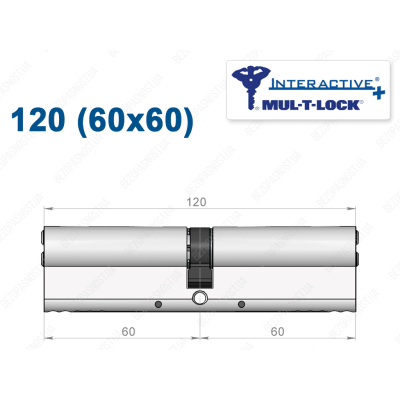 Цилиндр Mul-T-Lock Interactive+ ключ-ключ 120 мм (60x60)