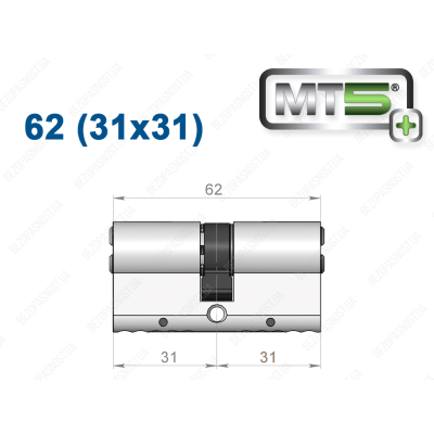 Цилиндр Mul-T-Lock MT5+ ключ-ключ 62 мм (31x31)