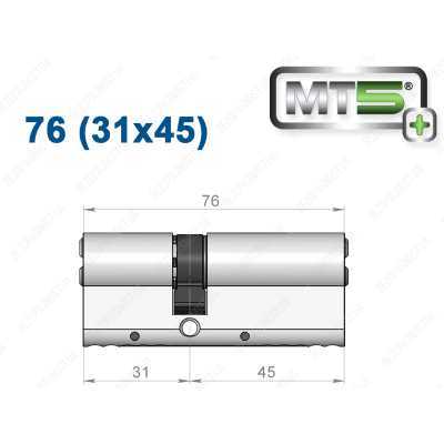 Циліндр Mul-T-Lock MT5+ ключ-ключ 76 мм (31x45)