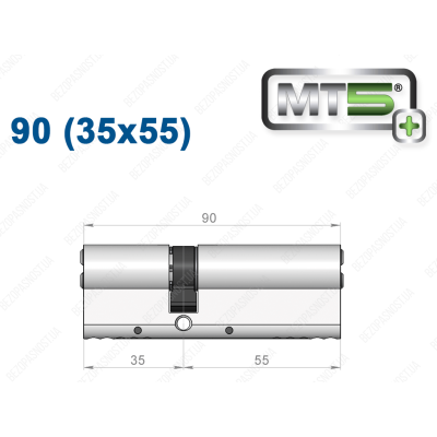 Циліндр Mul-T-Lock MT5+ ключ-ключ 90 мм (35x55)