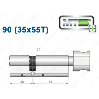 Циліндр Mul-T-Lock MT5+ з тумблером 90 мм (35x55T)