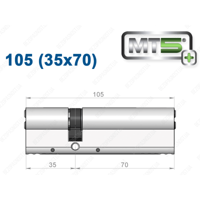 Цилиндр Mul-T-Lock MT5+ ключ-ключ 105 мм (35x70)