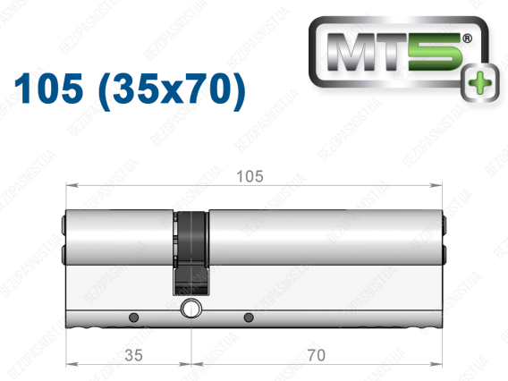 Цилиндр Mul-T-Lock MT5+ ключ-ключ 105 мм (35x70)