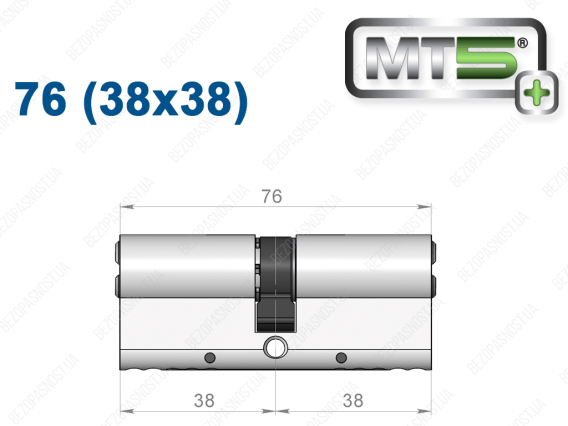 Цилиндр Mul-T-Lock MT5+ ключ-ключ 76 мм (38x38)