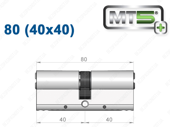 Циліндр Mul-T-Lock MT5+ ключ-ключ 80 мм (40x40)