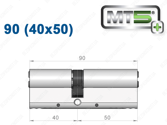 Циліндр Mul-T-Lock MT5+ ключ-ключ 90 мм (40x50)