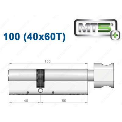 Цилиндр Mul-T-Lock MT5+ с тумблером 100 мм (40x60T)