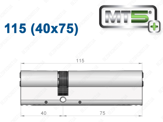 Цилиндр Mul-T-Lock MT5+ ключ-ключ 115 мм (40x75)