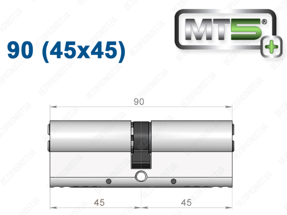 Циліндр Mul-T-Lock MT5+ ключ-ключ 90 мм (45x45)