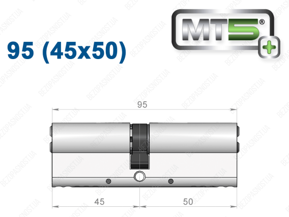 Циліндр Mul-T-Lock MT5+ ключ-ключ 95 мм (45x50)